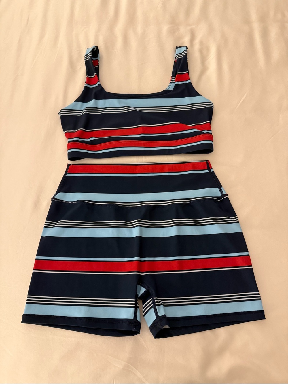 Fancy Striped Navy & Red Set